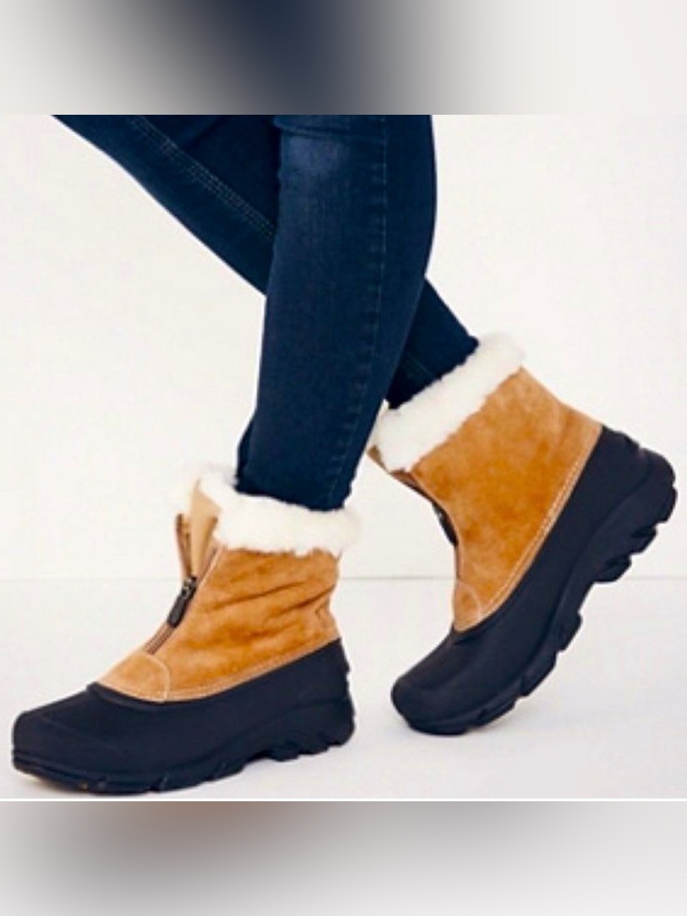 NEW Sorel Snow Angel Waterproof Suede Upper Thinsulate Zip Boots Size 8 $160 - Picture 2 of 11